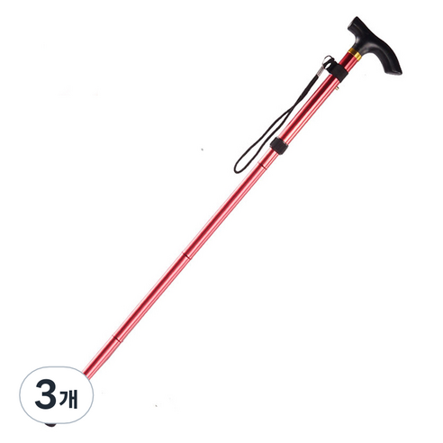 조인메이드 접이식 지팡이, 레드, 3개