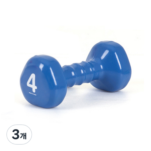 아이워너 삼각 PVC 아령, 4kg, 3개