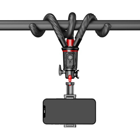 셀루미 66cm 스마트폰&다기종 셀카봉 고릴라 삼각대, SEL-OCT638(블랙 + 레드)
