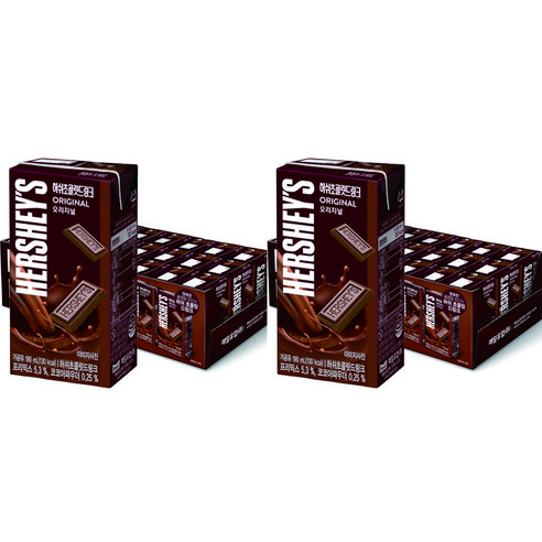 허쉬 초콜릿드링크 오리지널, 190ml, 48개