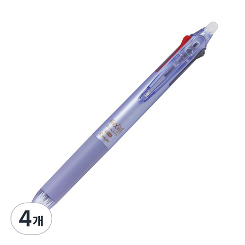 프릭션 슬림 3색 볼펜 0.38mm, 펄바이올렛, 4개