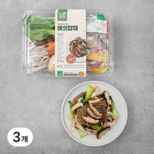 프레시밀 버섯잡채 재료 2~3인분, 500g, 3개