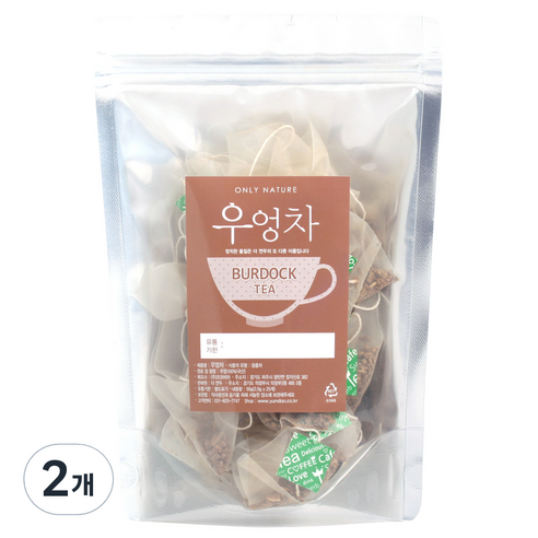 티리얼 삼각티백 우엉차, 2g, 25개입, 2개