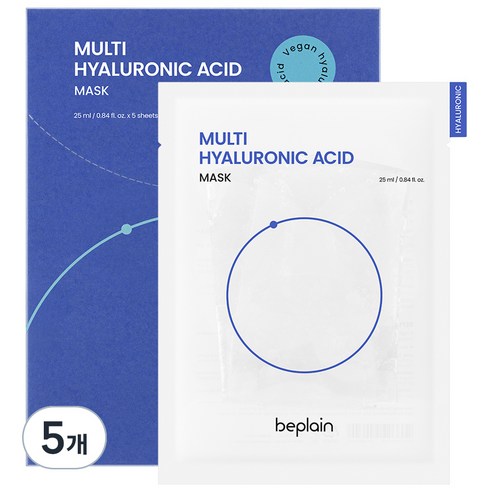 비플레인 멀티 히알루론산 마스크 25ml, 5개입, 5개