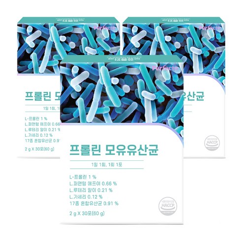 퍼펙토 프롤린 모유 유산균, 60g, 3개
