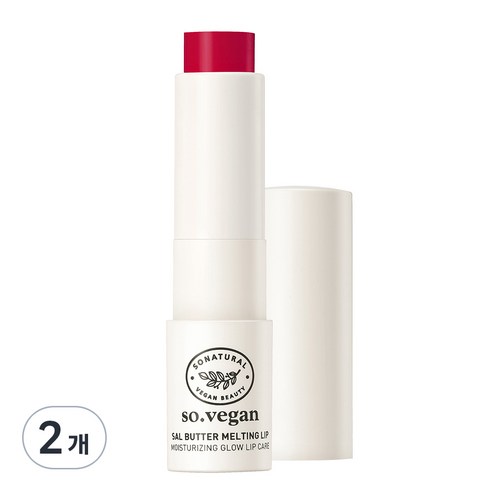 쏘내추럴 쏘 비건 살버터 멜팅 립밤, 05 클리어 애플, 3.8g, 2개