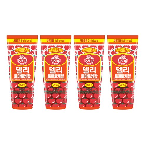 오뚜기 델리 토마토 케찹, 300g, 4개