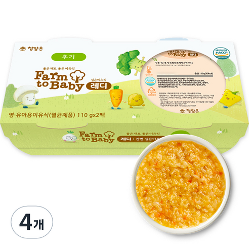 팜투베이비 레디 실온이유식 후기 스윗단호박사과죽, 단호박, 110g, 8개
