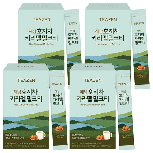 티젠 해남 호지차 카라멜 밀크티, 15g, 20개입, 4개