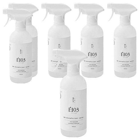 순백수 다목적 살균 소독제, 6개, 500ml