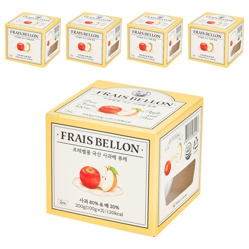 프레벨롱 국산 과일퓨레, 사과배, 200g, 5개