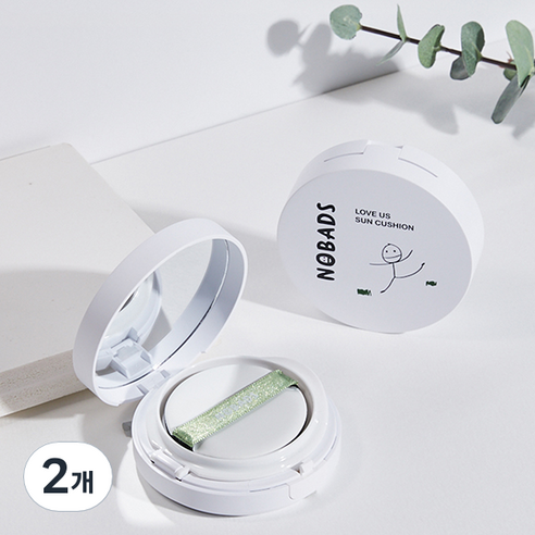 노베즈 러브어스 선쿠션 SPF43 PA+++, 15g, 2개