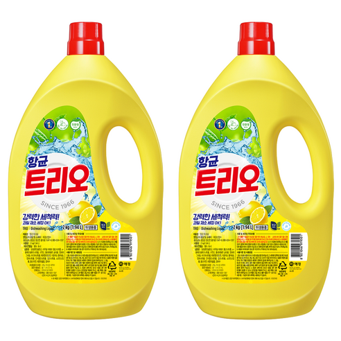 트리오 향균 주방세제, 2kg, 2개
