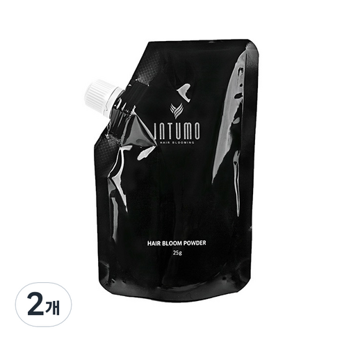 인투모 흑채 헤어블룸 파우더 리필용 25g, 브라운, 2개