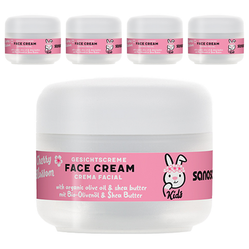 사노산 유아용 키즈 페이스 크림 체리블로썸, 5개, 50ml