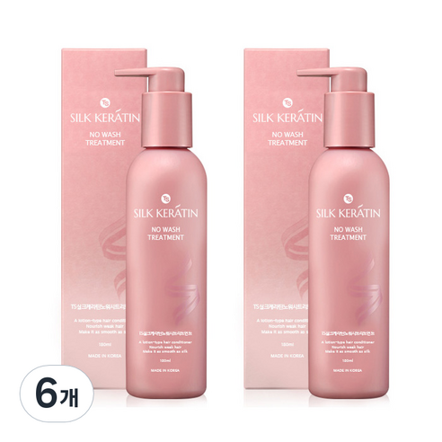 TS 실크케라틴 노워시 트리트먼트, 180ml, 6개