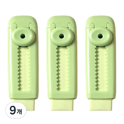 원형 슬라이드 지우개, 그린, 9개