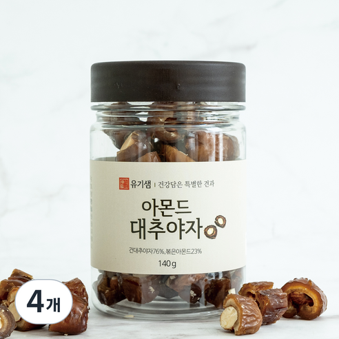 유기샘 아몬드 대추야자, 140g, 4개