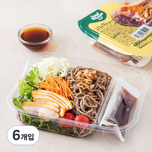스윗밸런스 스모키 그릴드 닭가슴살 메밀면 샐러드, 200g, 6개입