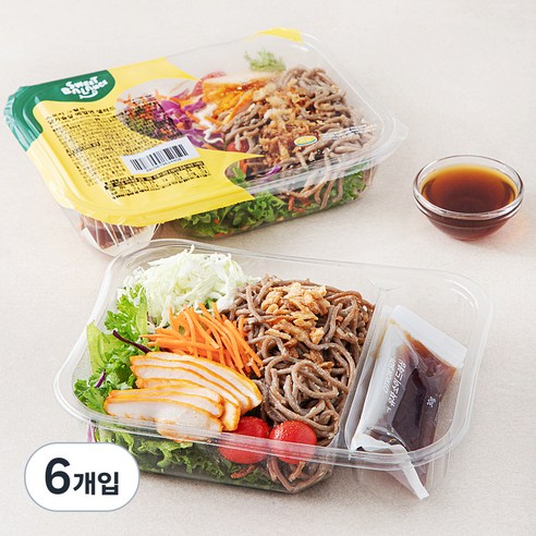 스모키 그릴드 닭가슴살 메밀면 샐러드, 200g, 6개입