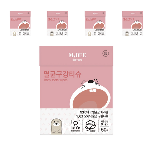마이비 멸균 아기 구강티슈 50p, 414g, 5개