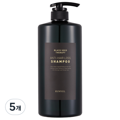 은율 블랙씨드 테라피 안티 헤어 로스 탈모샴푸, 1000ml, 5개