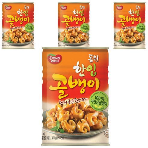 동 원 한입 골뱅이 통조림, 400g, 4개