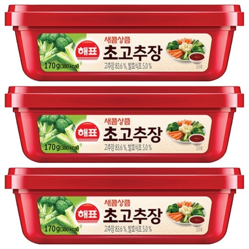 해표 새콤상큼 초고추장, 170g, 3개