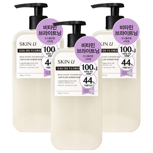 스킨유 이노센트 샤워젤 오드플로럴, 500g, 3개
