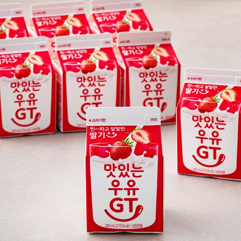 남양유업 맛있는우유GT 딸기, 300ml, 8개