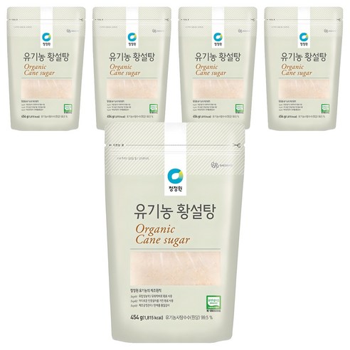 청정원 유기농 황설탕, 454g, 5개