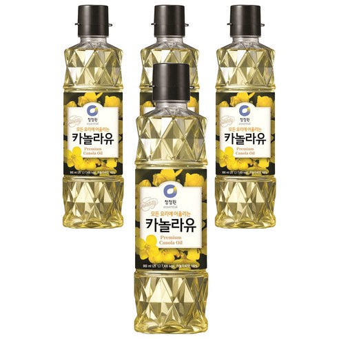 청정원 카놀라유, 900ml, 4개