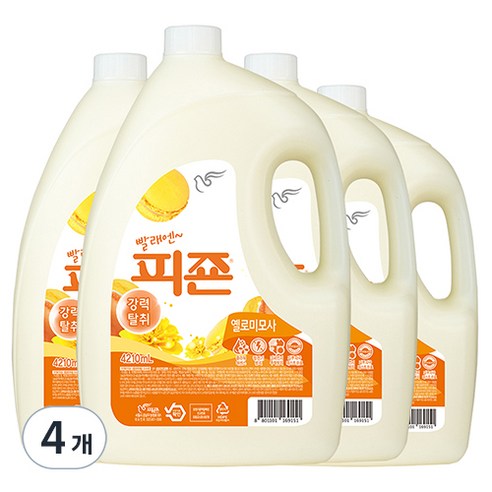 피죤 레귤러 섬유유연제 옐로미모사 본품, 4210ml, 16개