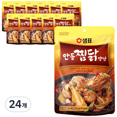 샘표 안동 찜닭 양념, 210g, 24개