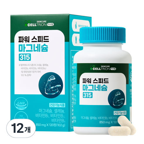 셀트리온 이너랩 파워 스피드 마그네슘 315, 120정, 12개