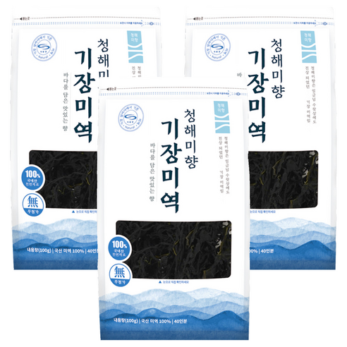 청해미향 기장미역, 100g, 3개