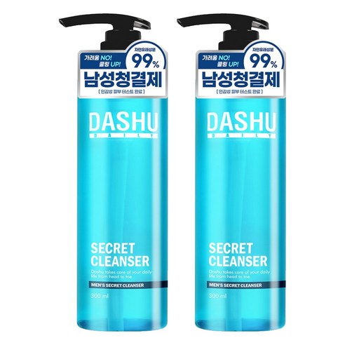 다슈 데일리 비타플렉스 남성청결제, 300ml, 2개