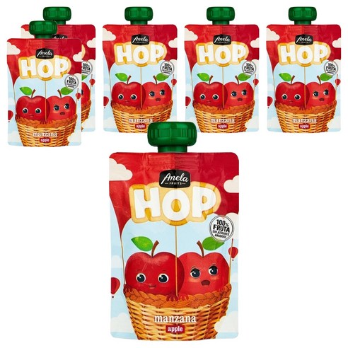 아넬라 HOP 과일 퓨레, 100g, 6개, 사과