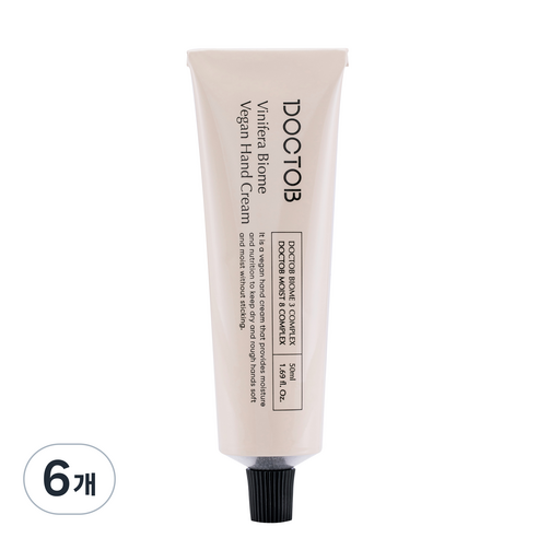 닥토브 비니페라 바이옴 비건 핸드크림, 6개, 50ml