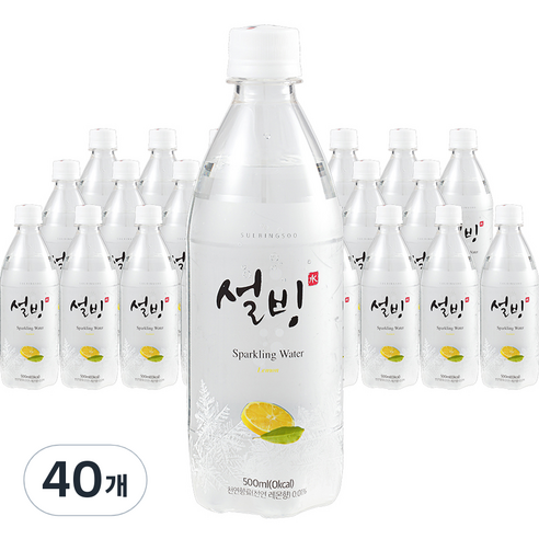 설빙 탄산음료 레몬, 40개, 500ml