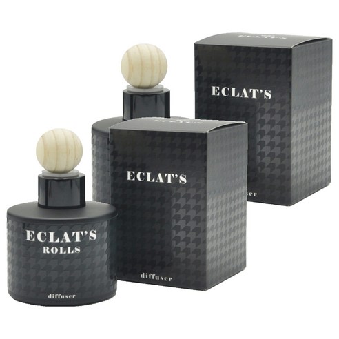 에클라스 디퓨저 + 우드볼 세트, 클린런드리, 100ml, 2세트