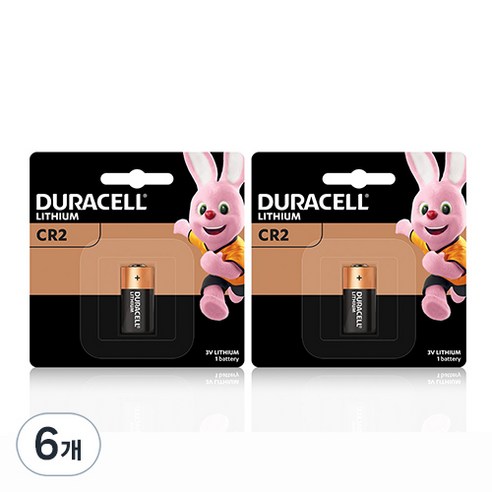 듀라셀 리튬 특수건전지 CR2, 1개입, 6개