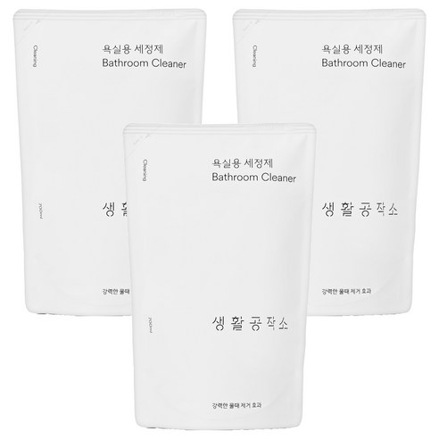 생활공작소 욕실용세정제 리필, 700ml, 3개