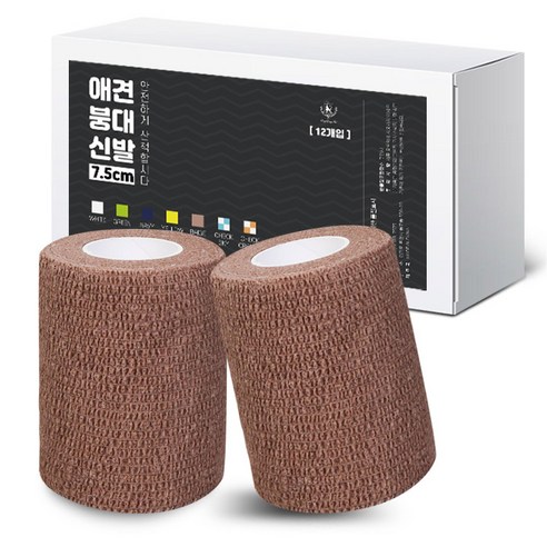 딩동펫 반려동물 자가접착 붕대신발 12p, 베이지, 12개
