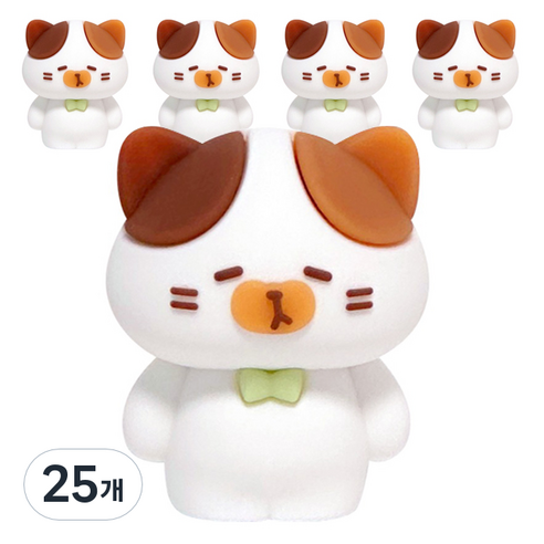 고양이 연필깎이, 흰색, 25개