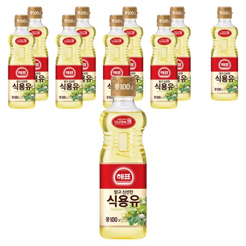 해표 식용유, 900ml, 10개