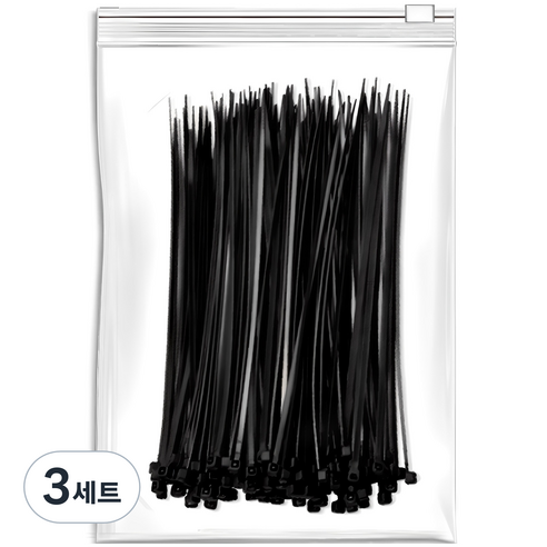 엔더 플렉시블 케이블 타이, 블랙, 3세트
