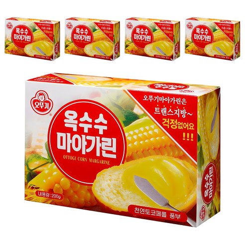 오뚜기 옥수수 마아가린, 200g, 5개