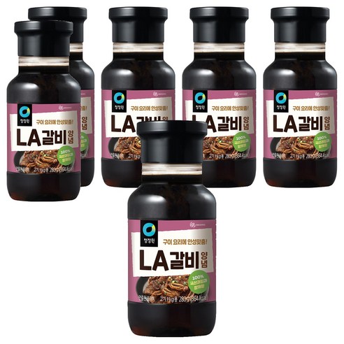 청정원 LA갈비양념, 280g, 6개