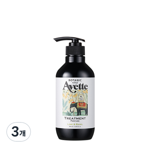 토니모리 아베뜨 보타닉 릴리프 라임 앤 바질 퍼퓸 헤어 트리트먼트, 500ml, 3개
